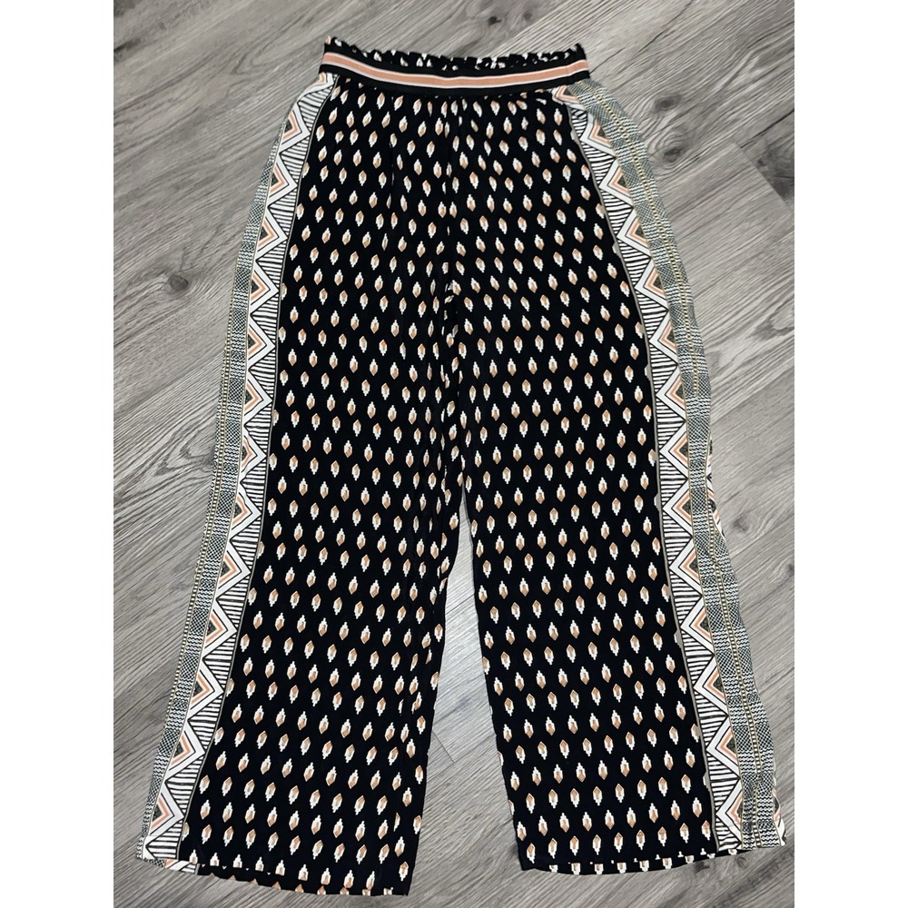 Anthropologie Maeve Rooibos Black Wide Pants Size Small Wide Leg - Picture 1 of 8